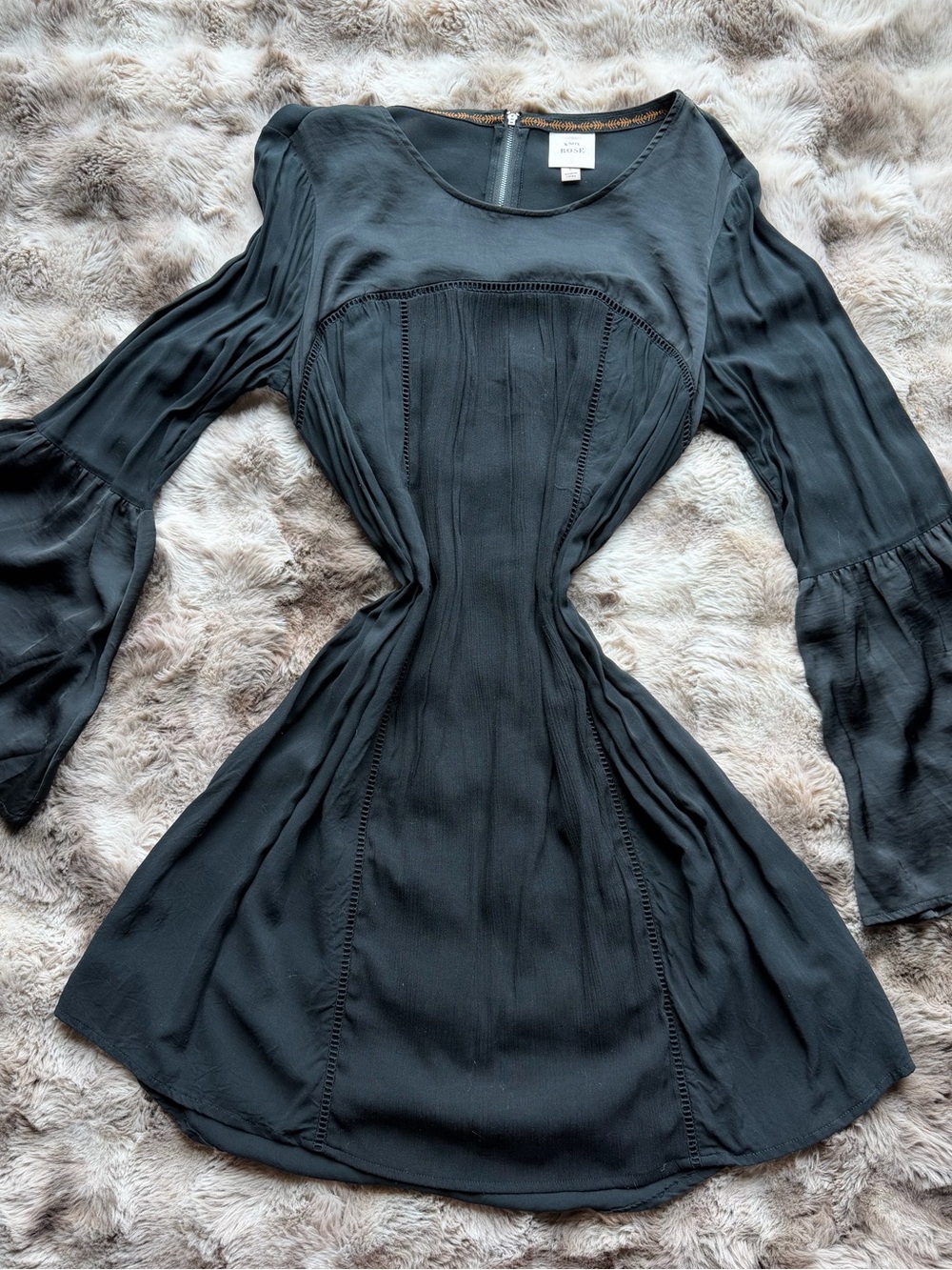 Black Long-Sleeve Fit & Flare Dress - Knox-rose brand
